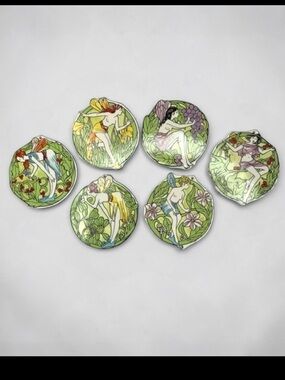 Ceramic Fairy Ornaments six total